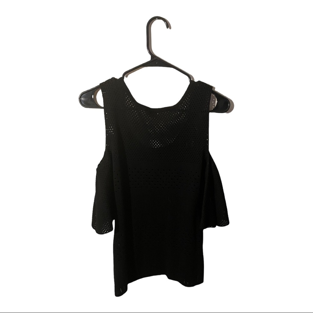 Candies Black Off the Shoulder Blouse - Picture 2 of 2